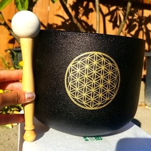 Crystal onyx sound bowl, new with box